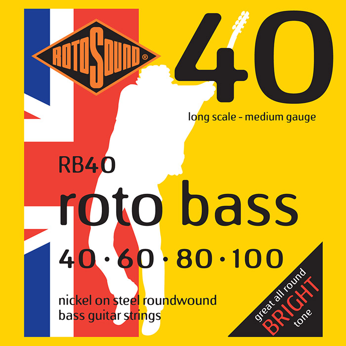 Rotosound Juego De Cuerdas Para Bajo 40-100 RB40