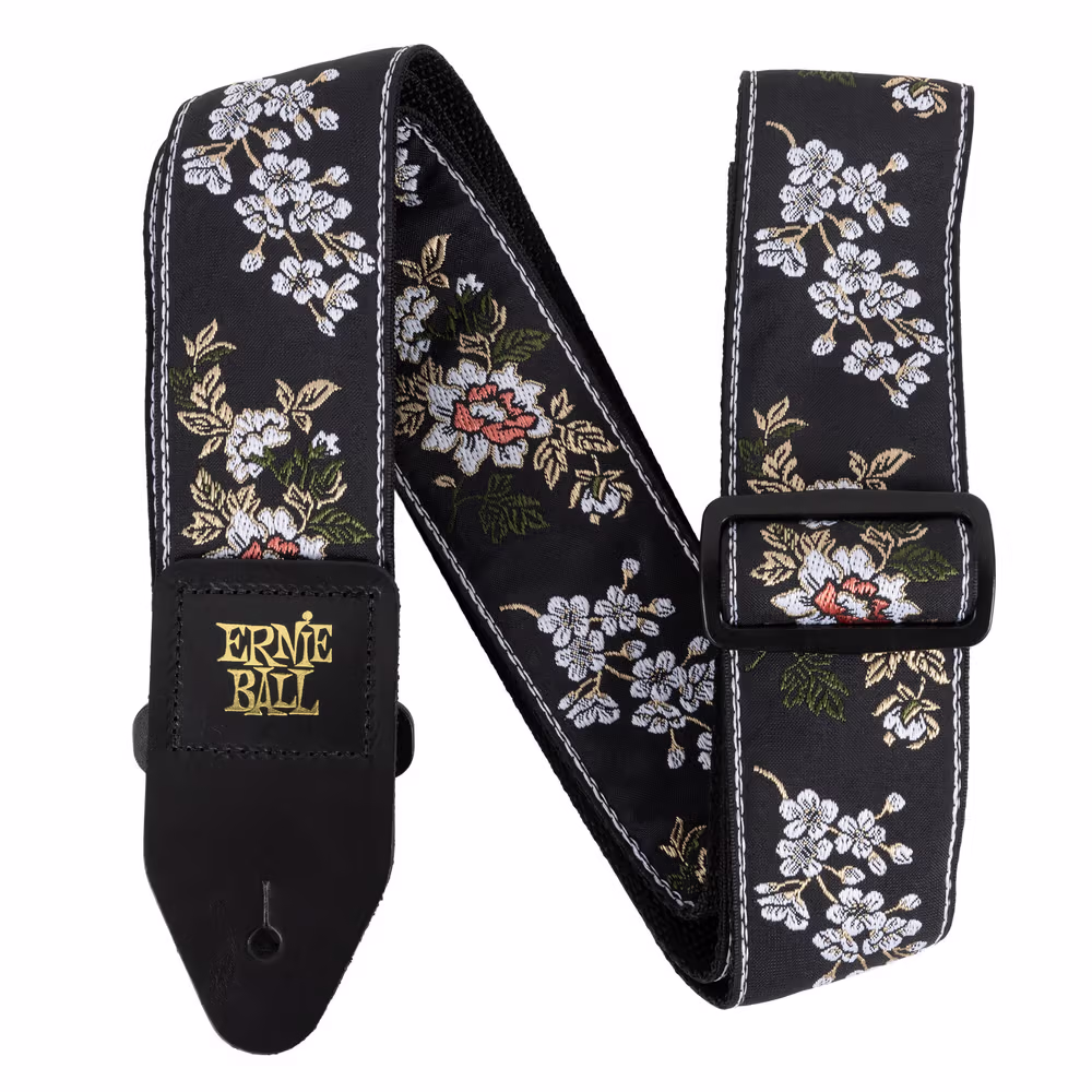 ERNIE BALL Correa Eb Guit/ Bajo Jacquard - White Blossom AEB5362