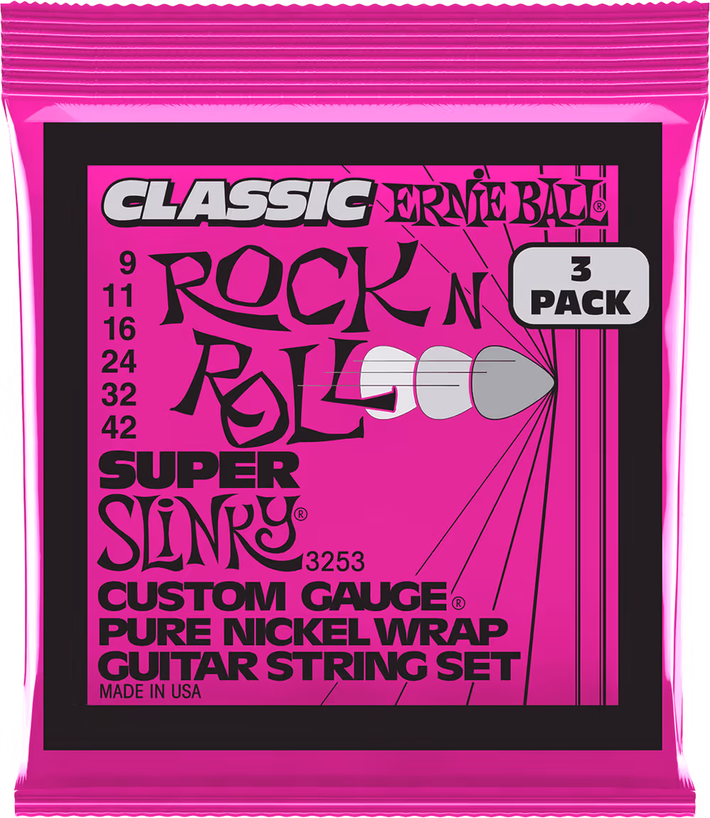ERNIE BALL Juego Eléctrica Slinky Classic Rnr Pure 9-42 Tripack (3) EB3253