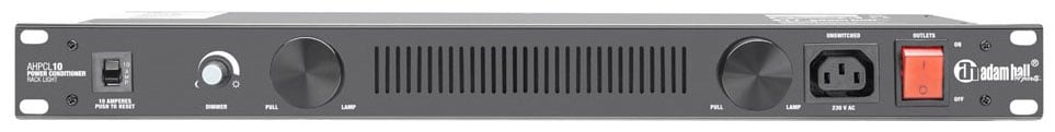 Adam Hall PCL 10 Distribuidor de corriente con protección e iluminación de rack 19" PCL 10