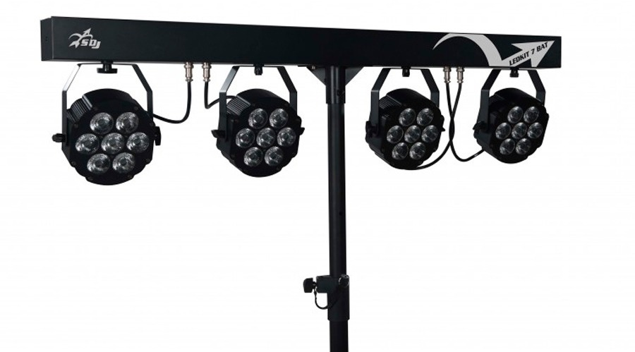 SDJ LEDKITHP7BAT. Kit 4 Focos LED 10W RGBW/FC LEDKITHP7BAT