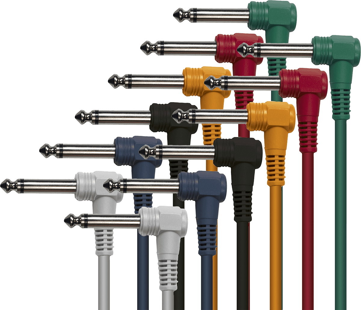 Yellow Cable ECO-P060C-6 Juego de 6 Cables Patch 60 cm Jack Mono Macho a Jack Mono Macho ECOP060C-6
