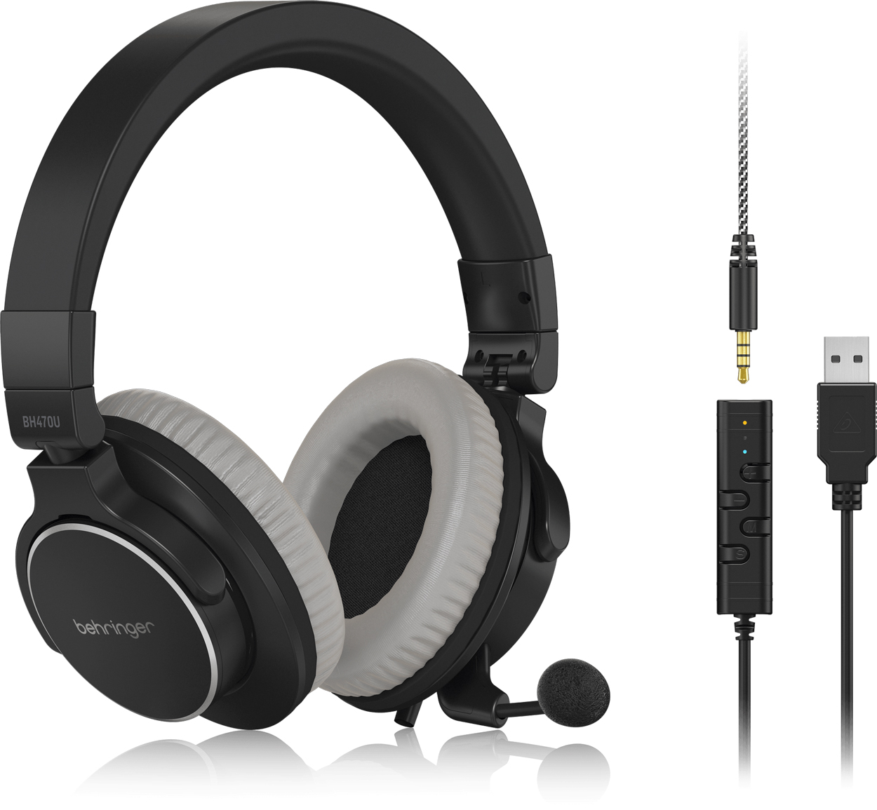Behringer BH470U Auriculares con Micrófono Separable y Cable USB BH470U