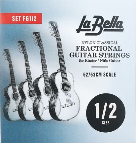 La Bella FG112 Juego De Cuerdas Para Guitarra Clásica Fractional Escala 1/2 FG112