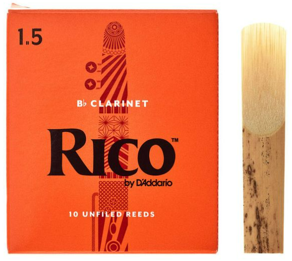 Daddario Rico RCA1015 Cañas Clarinete Bb Dureza 1,5 Pack 10 Unidades RCA1015