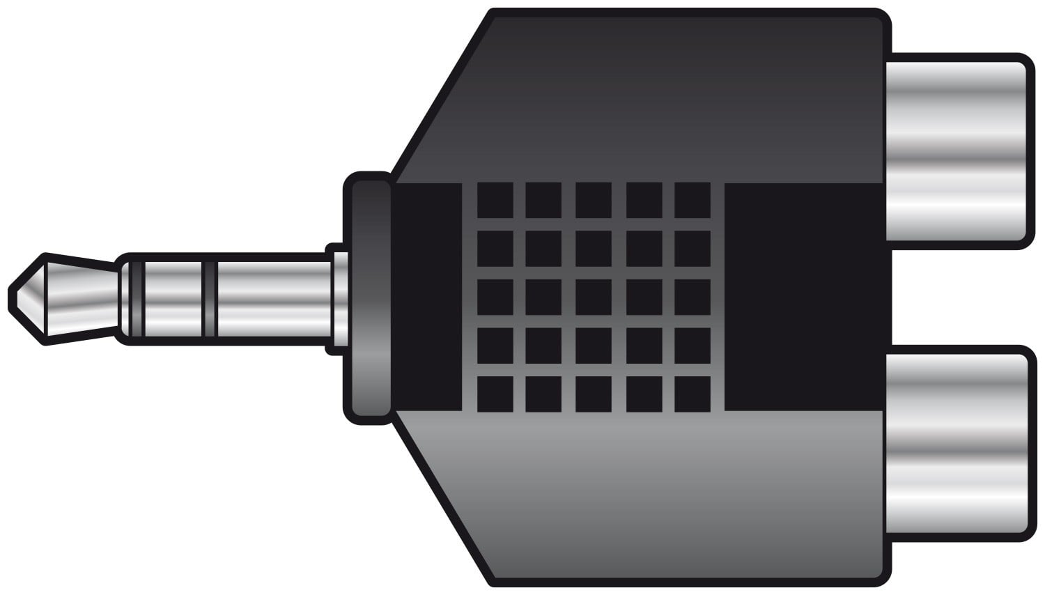 Qtx Adaptador Jack Estéreo 3,5mm a 2 RCA Macho 759.490UK