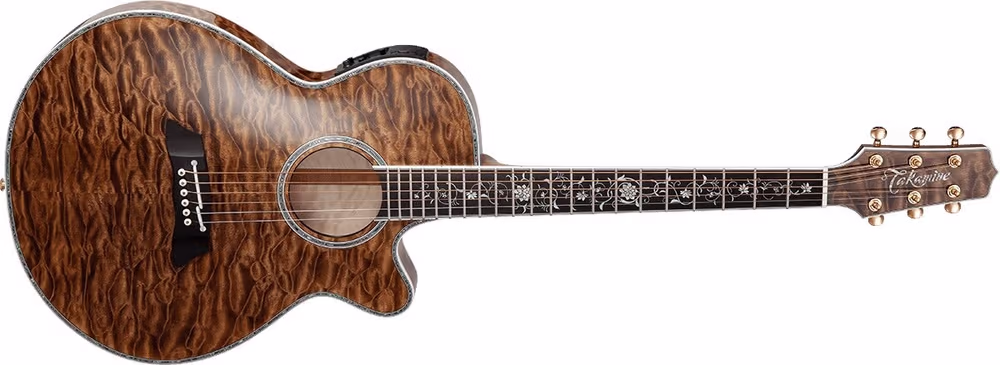 TAKAMINE GTVTSP100-VT Guitarra Acústica Thinline Tsp100 Fx Cutaway - Quilt Vin GTVTSP100-VT