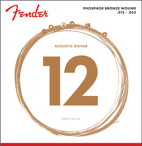Fender Phosphor Bronze Acoustic Guitar cuerdas 60L .012-.053 730060403