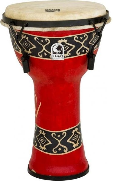 Toca Percussion SFDMX-10RP Bali Red Djembe Freestyle Mechanically Tuned SFDMX-10RP