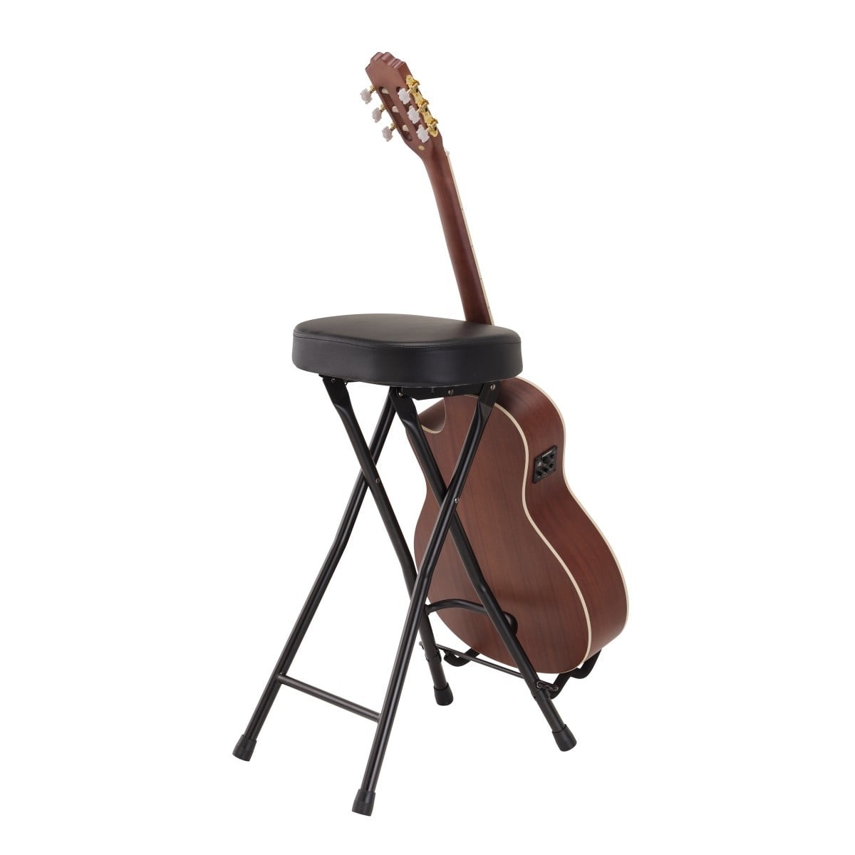 Soundsation Taburete para guitarrista GSGT-500 con soporte para guitarra integrad GSGT-500