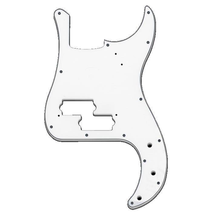 Soundsation Golpeador PP-3W para Precision Bass, 3 capas, blanco PP-3W