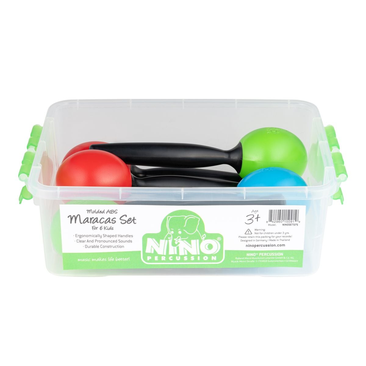 Nino Percussion Abs Maracas Set, For 6 Kids, I NINOSET575