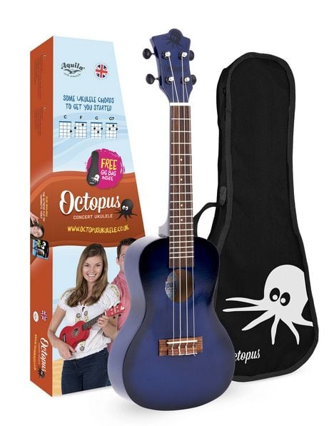 Octopus UK205EX-DBB Ukelele Soprano Azul Oscuro Burst UK205EX-DBB