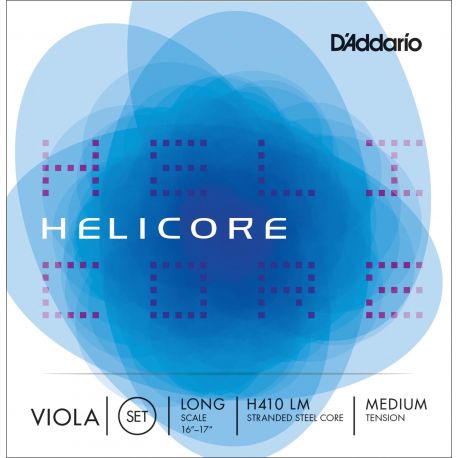 D´addario H410 Set de cuerdas Helicore para Viola escala larga, tensión media H410-LM Helicore Viola