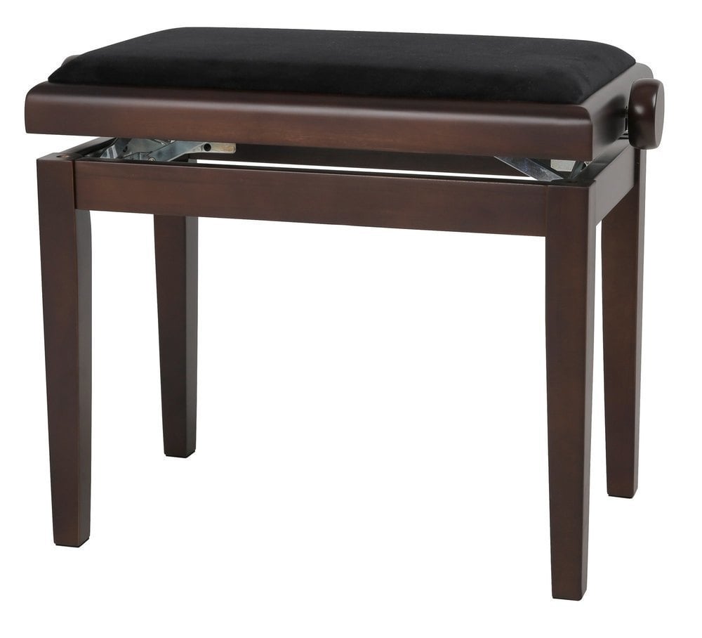 GEWA 130110 Banqueta de Piano Deluxe Nogal mate oscuro Tapizado negro 130110