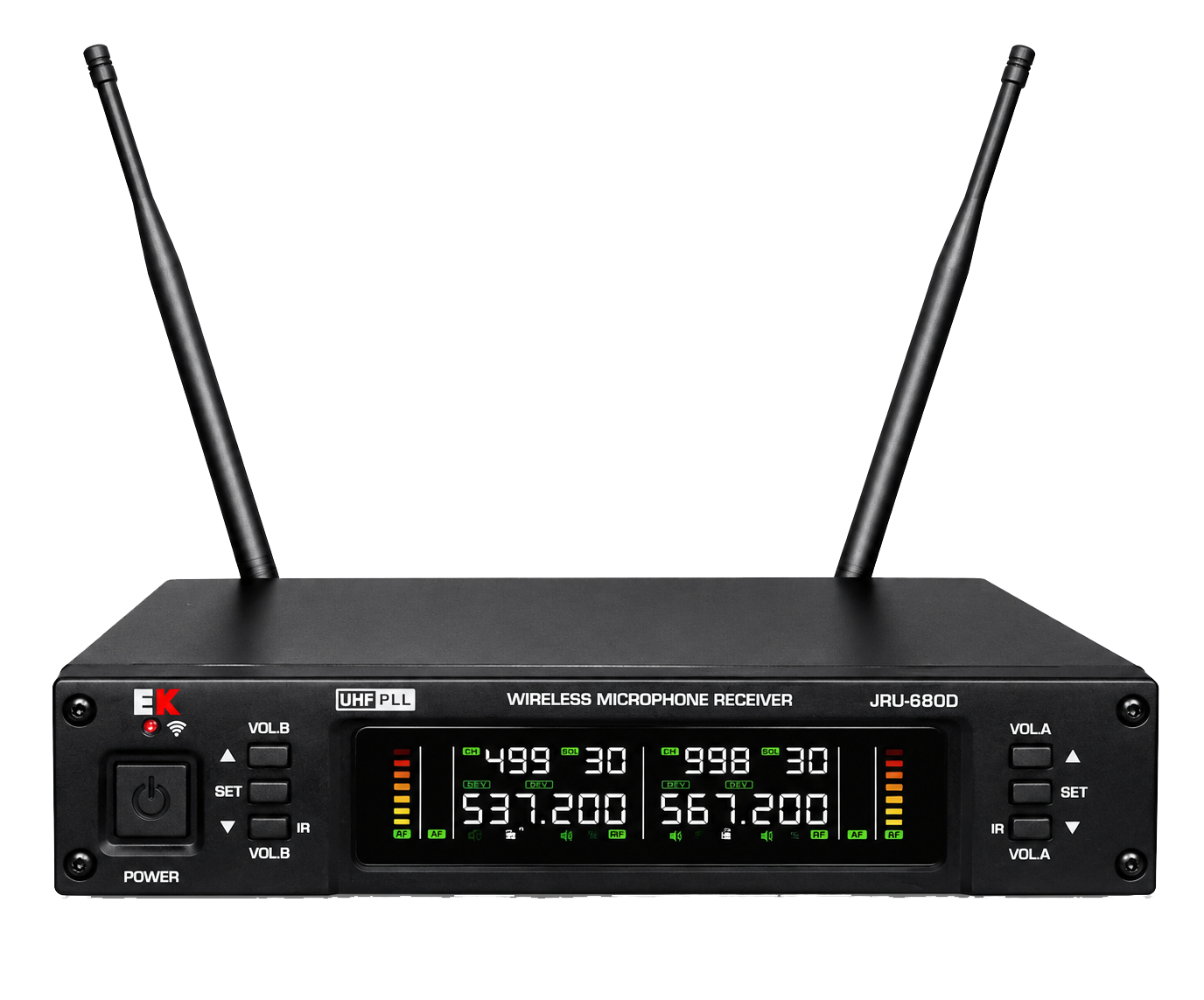 EK Audio Sistema Inálambrico Duo Cabeza JRU680HD
