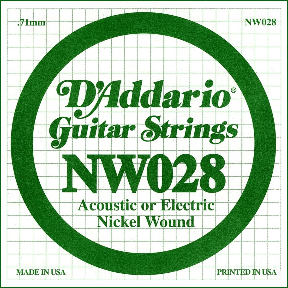D´addario NW028 Cuerda Suelta para Guitarra Eléctrica NW028