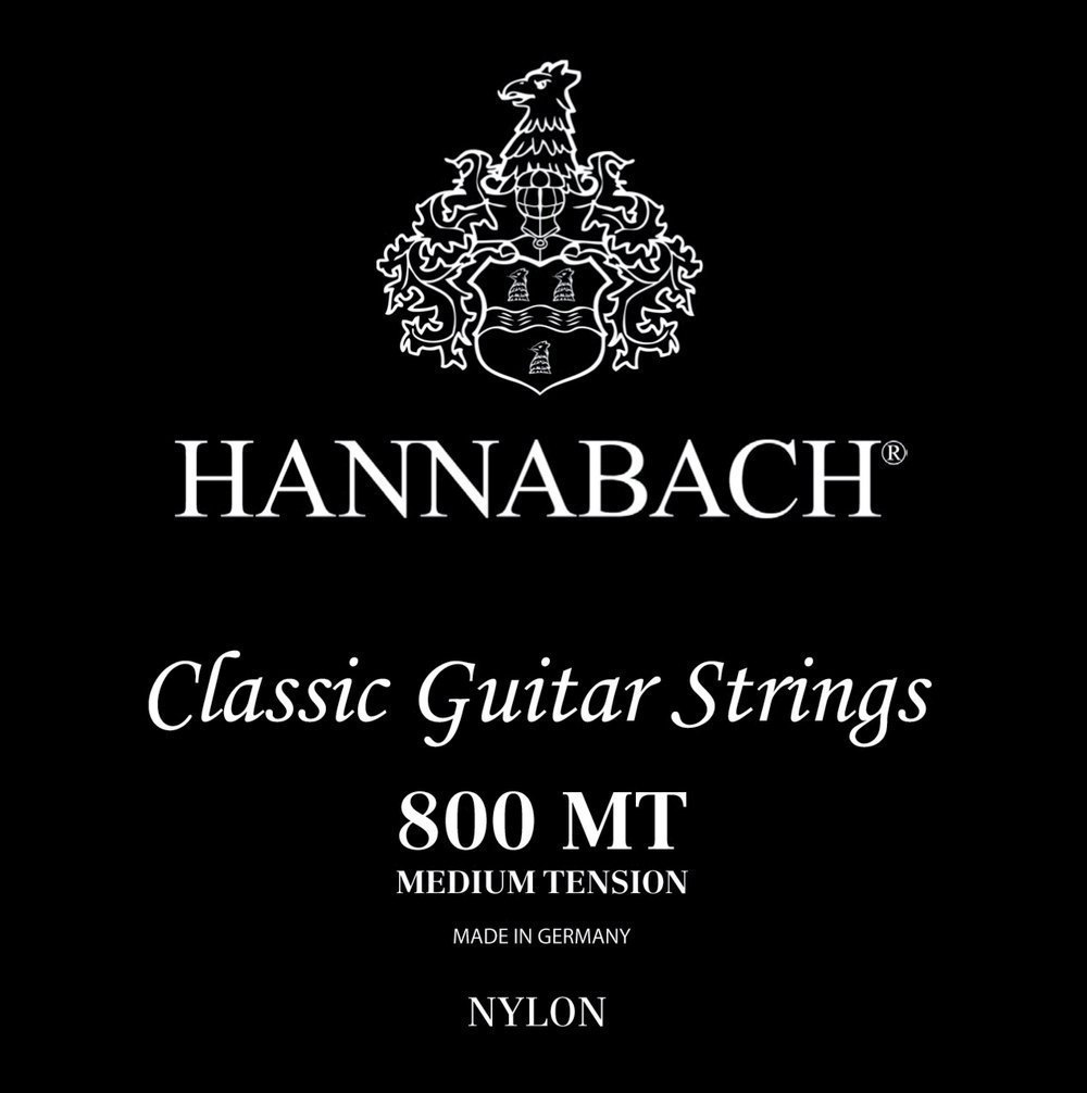 Hannabach 800MT Black Medium Tension Cuerdas para guitarra clásica 800MT