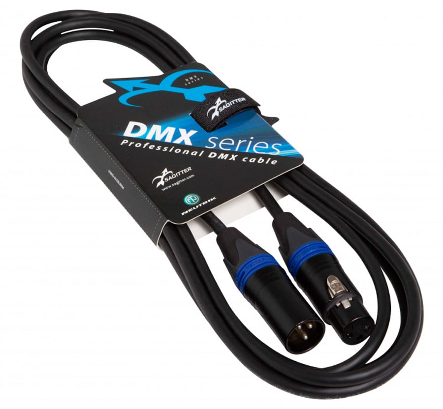 Sagitter DMX3PLU03. Cable DMX Profesional 3 Pines 3 Metros DMX3PLU03