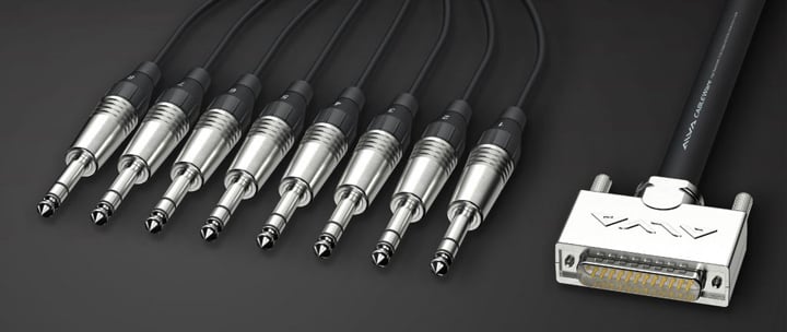 ALVA AI25-8T PRO3 Cable analógico D-Sub25 macho a 8 TRS estéreo de 2 metros AI25-8TPRO3