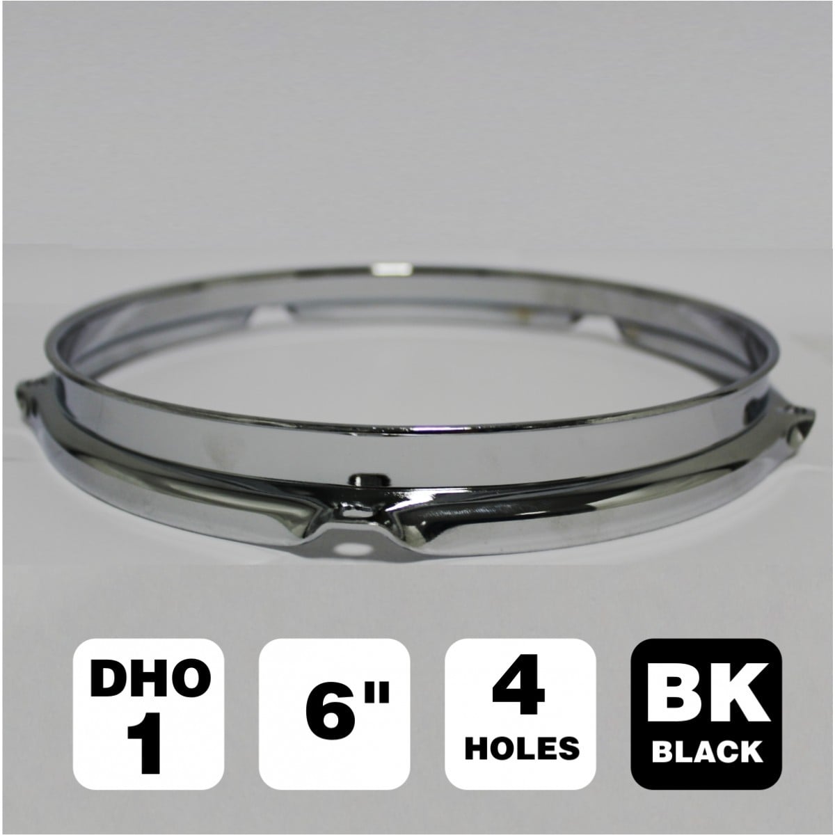 Peace DHO-1-6T-BK Aro de tom de 6 DHO-1-6T-BK