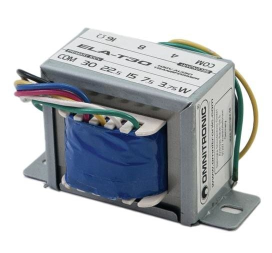 Omnitronic ELA-T30 Transformador de audio de 100 V 30 W ELA-T30