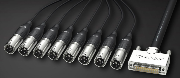 ALVA AO25-8X PRO5 Cable multicanal analógico DSub 25 macho a 8 x XLR3 macho 5m AO25-8XPRO5