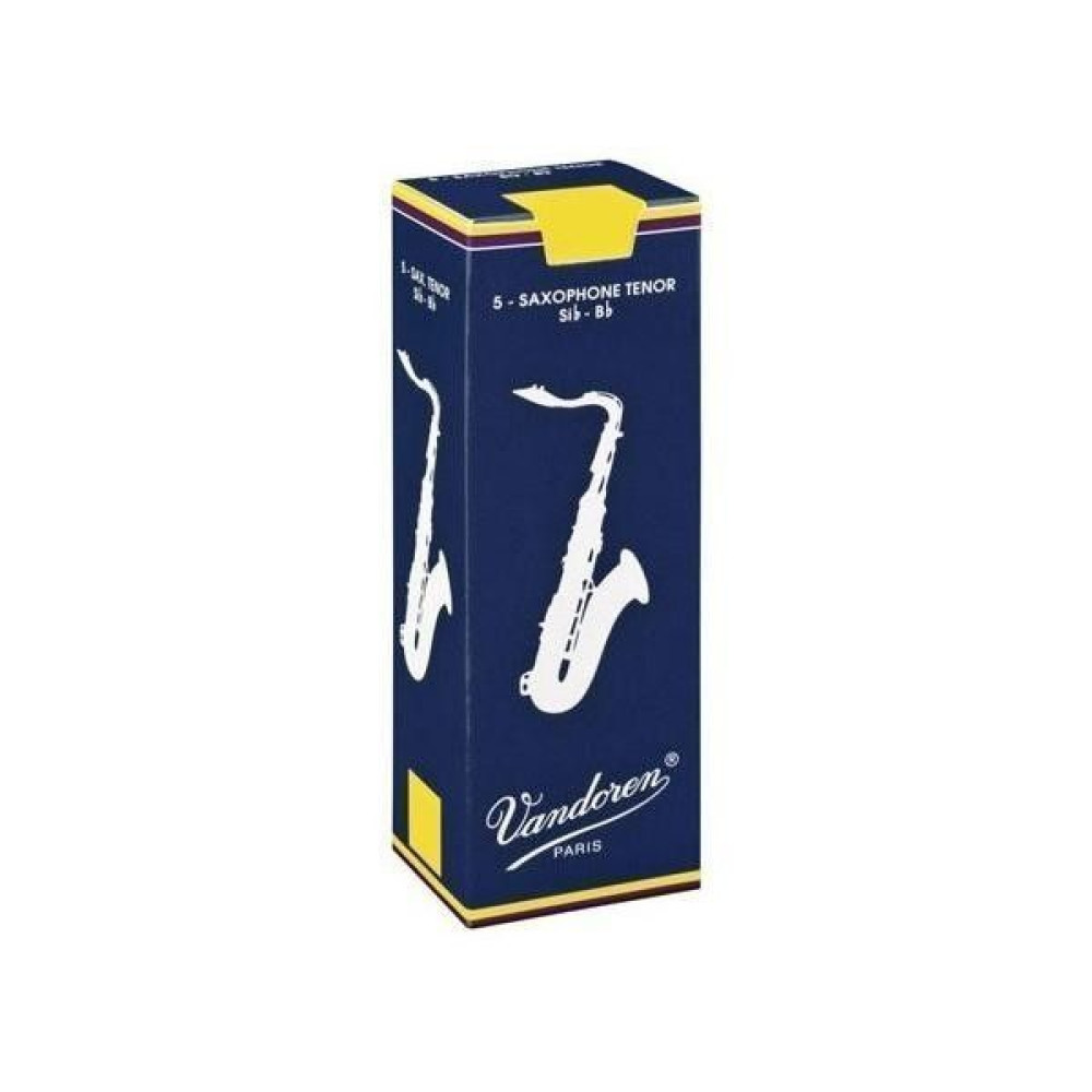 Vandoren Caja 5 Cañas Saxo Tenor Vandoren Tradicional 2 1/2 caja azul Caja 5 Cañas Saxo Tenor Vandoren Tradicional 2½ ca