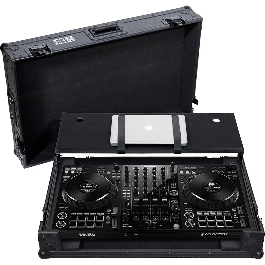 Walkasse WMC-PROFLX10WLTSBK Flight case Controlador Midi Pioneer DDJ-FLX10 Negra Sopt. Ord. y Ruedas WMC-PROFLX10WLTSBK