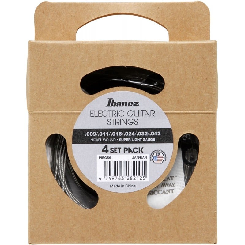 Ibanez PIEGS6 Pack 4 Juegos Cuerdas Guitarra Eléctrica PIEGS6