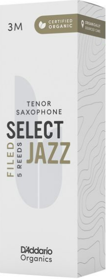 Daddario ORSF05TSX3M Organic Select Jazz Cañas Limadas Saxo Tenor Dureza 3 Media Pack 5 uds ORSF05TSX3M