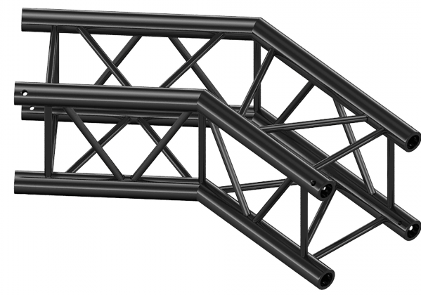 Showtec GQ30005HDB Corner 135 Heavy Duty Black Pro-30 Square G Truss GQ30005HDB