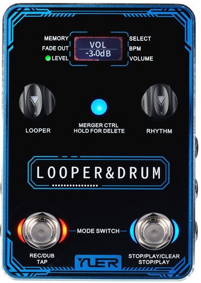 YUER LOOPER&DRUM Pedal de efectos Looper y caja de ritmos LOOPER&DRUM