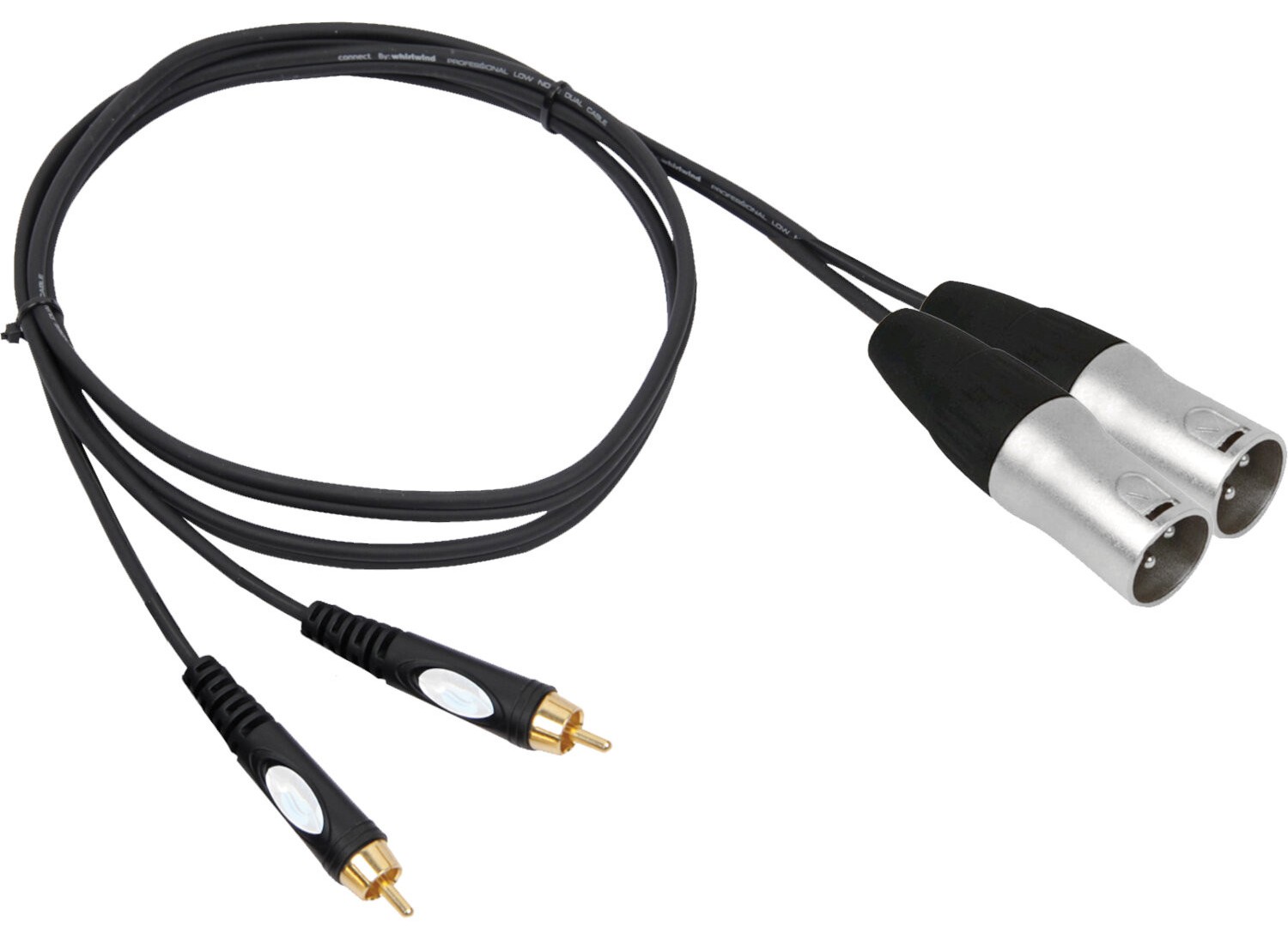 BST XLRM/RCAM Cable RCA a XLR Doble STEREO LEAD 2x XLR-M / 2x RCA-M - 1,5m