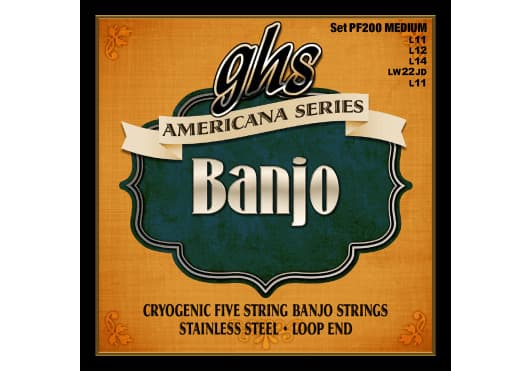 GHS Juego Banjo Americana S, Stainless Steel (5 St) Medium CGHPF200