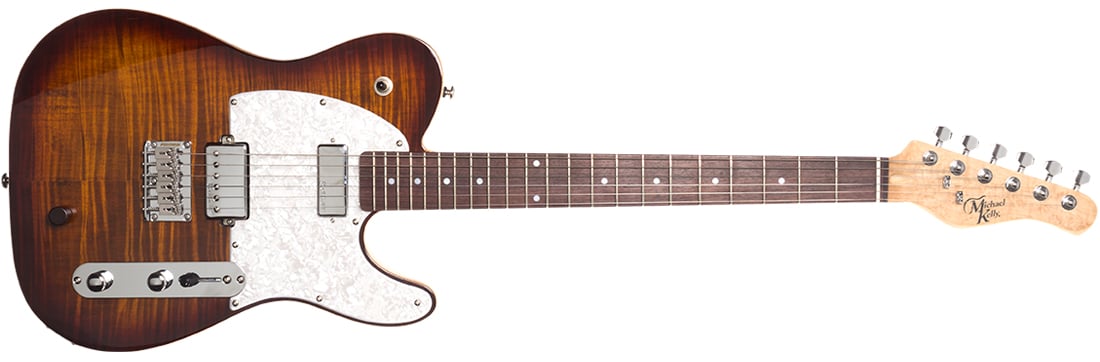 Michael Kelly MK55HTEPRO HYBRID 55 Guitarra híbrida eléctrica/acústica Tiger\'s E EMK55HTEPRO
