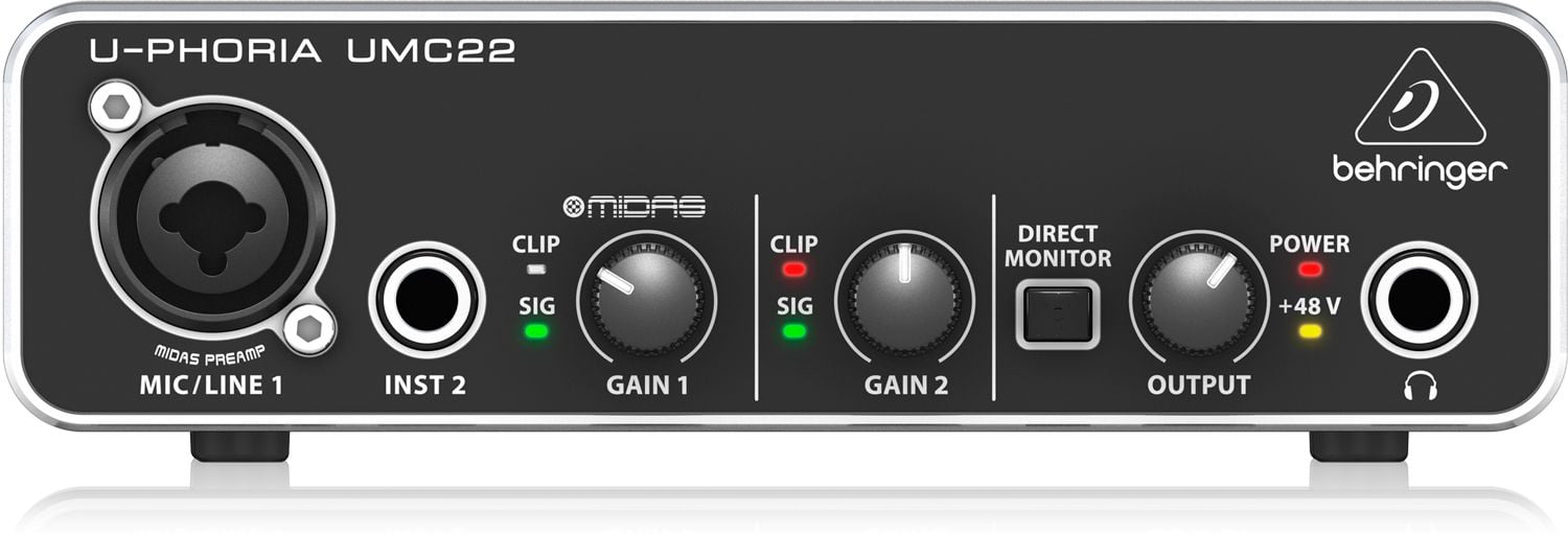 BEHRINGER UMC22 U-PHORIA - Interface de Audio USB UMC22