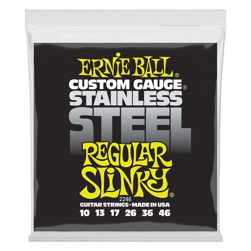 Ernie Ball 2246 Slinky S.Steel Regular Cuerdas Para Guitarra Eléctrica 10-46 2246