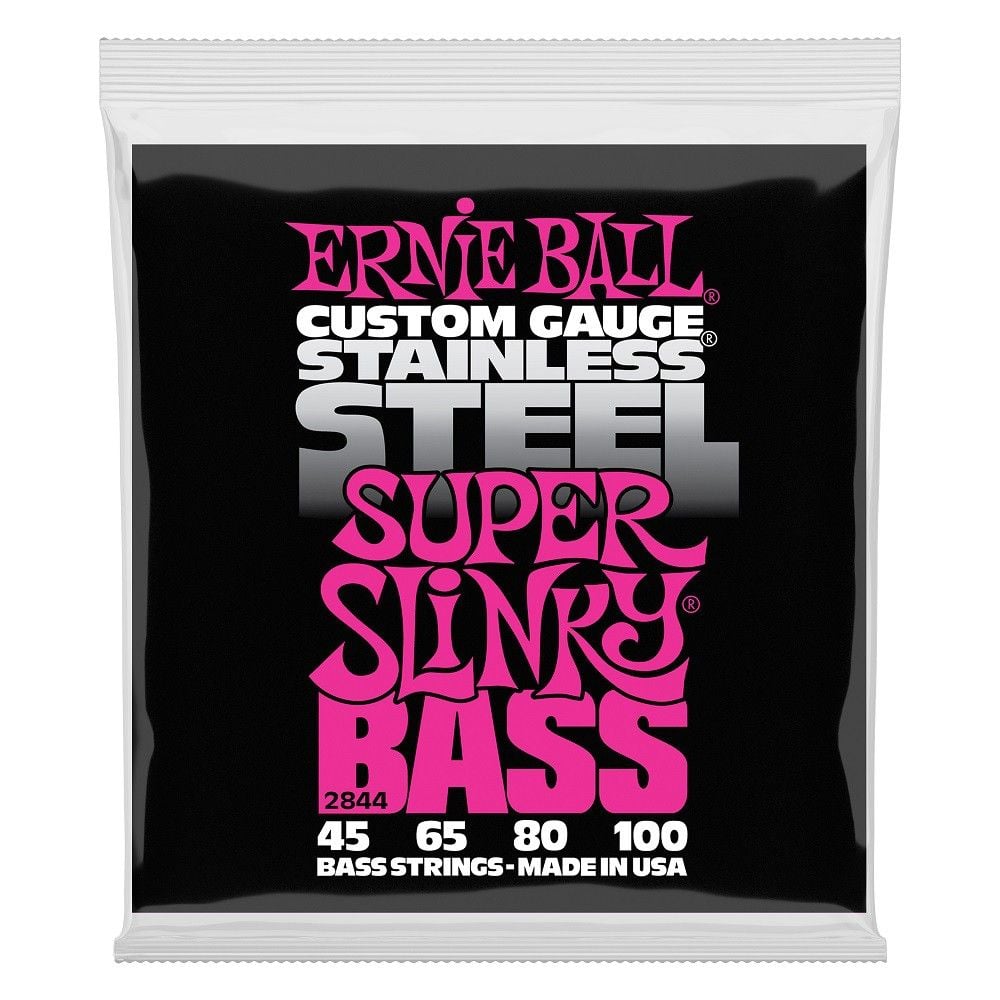 Ernie Ball 2844 Slinky S.Steel Super Cuerdas Para Bajo 45-100 2844