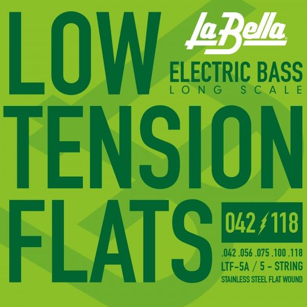 La Bella LTF5A Juego De Cuerdas Para Bajo De 5 Cuerdas Low Tension Flats LTF5A
