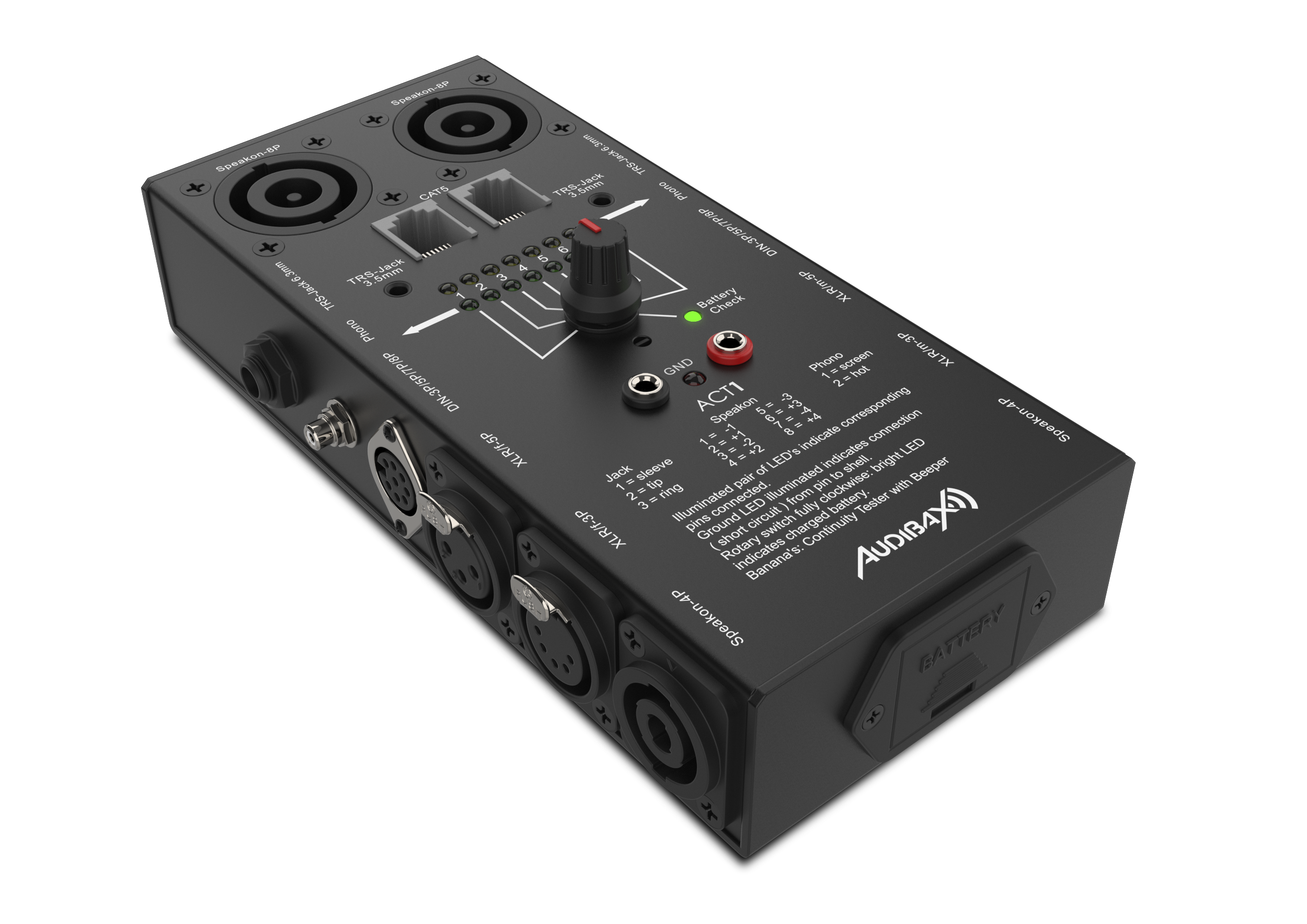 Audibax ACT1 Probador de Cables Multiconexión ACT1
