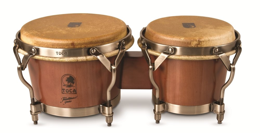 Toca Percussion 3900D Dark Walnut / Nickel Bongo Traditional Series 3900D