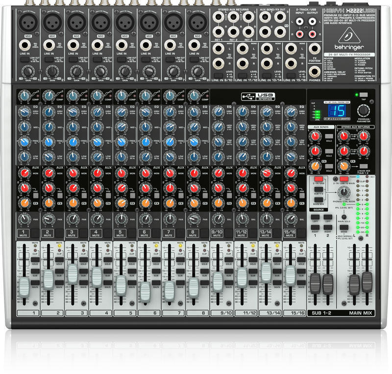 BEHRINGER X2222 USB Mezclador 22 Canales mesa mezclas X2222USB