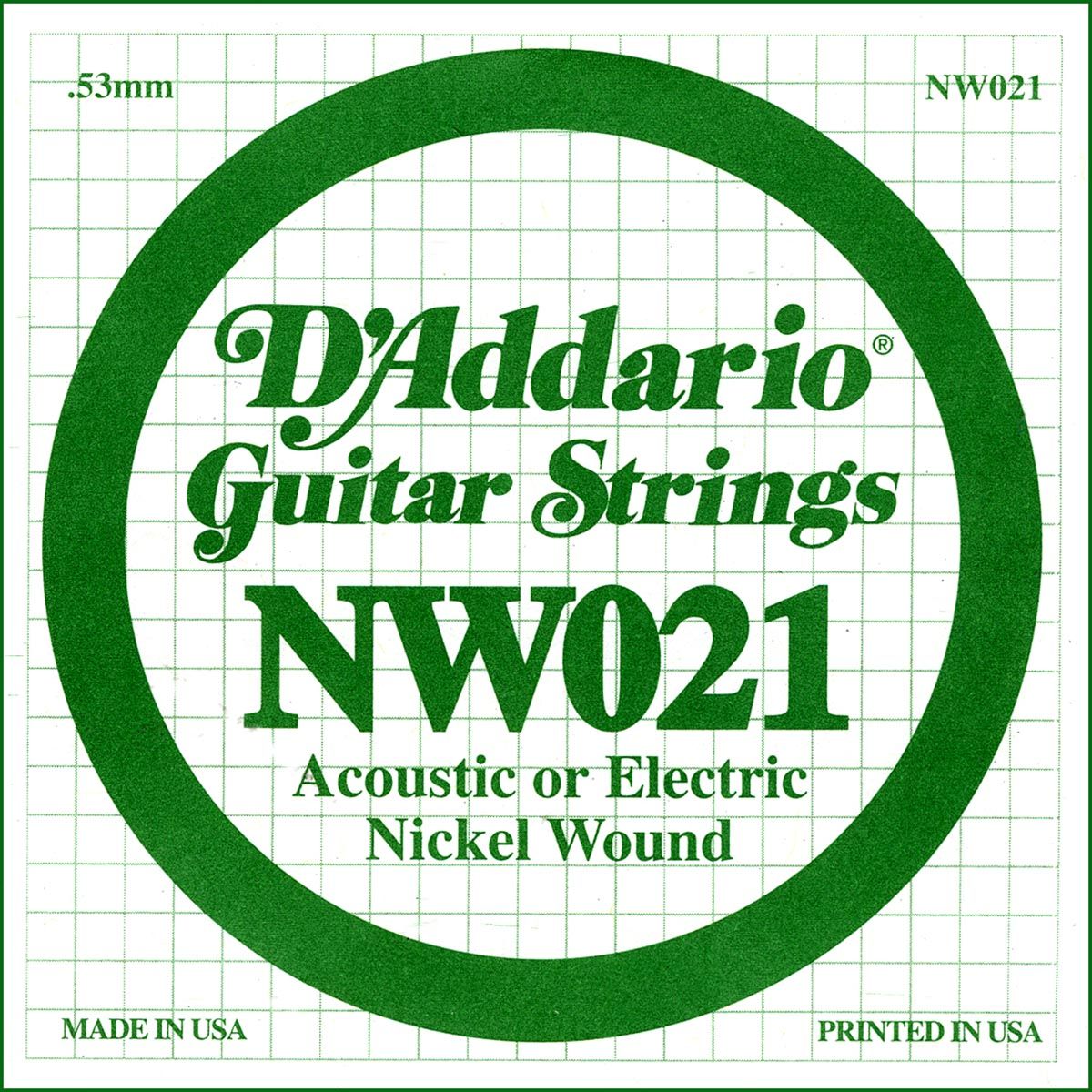 D´addario NW021 Cuerda Suelta para Guitarra Eléctrica NW021