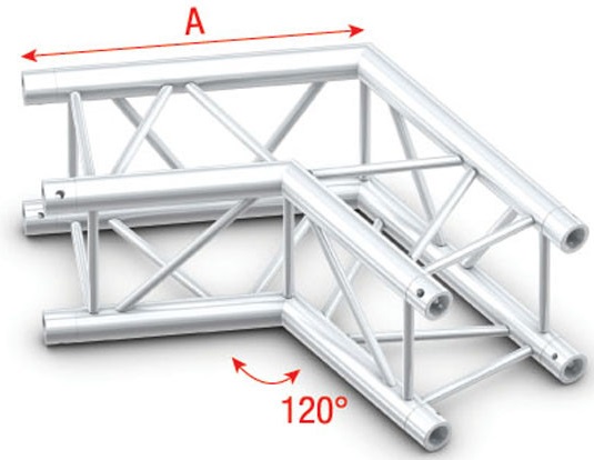 Showtec FQ30004HD Corner 120 Heavy Duty Pro-30 Square F Truss FQ30004HD