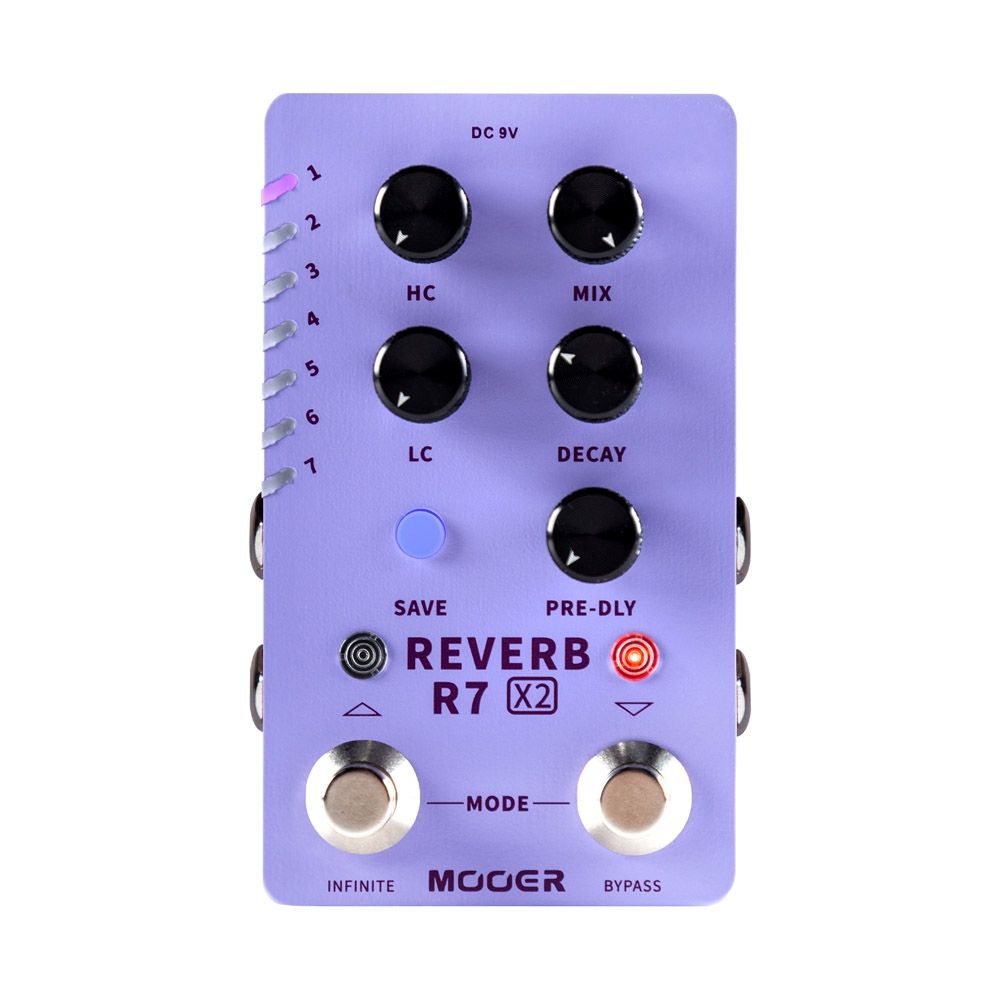Mooer R7 X2 Reverb. Pedal de Efectos R7-X2 Reverb