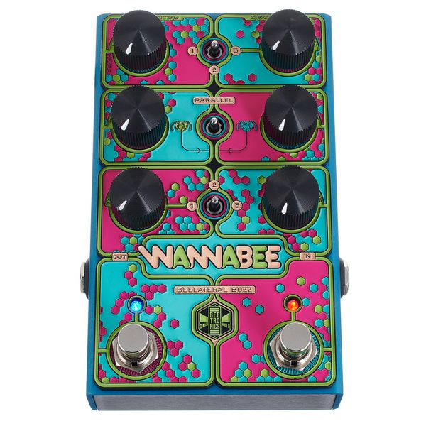 Beetronics Wannabee Beelateral Buzz Pedal Overdrive Dual WANNABEE BEELATERAL BUZZ