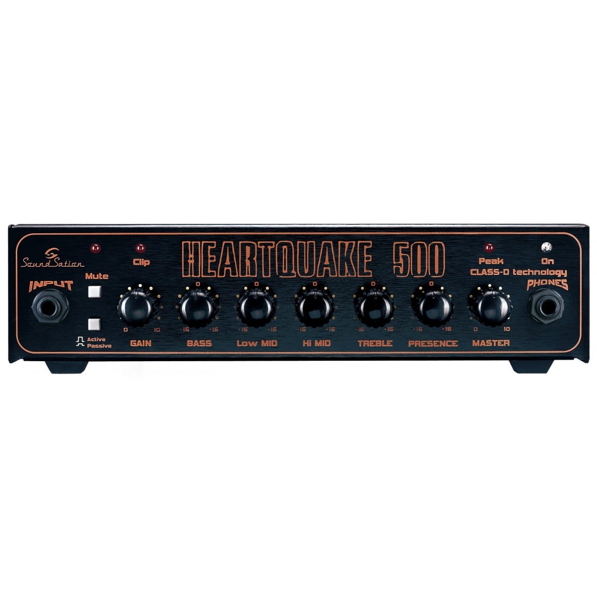 Soundsation Cabezal de graves HEARTQUAKE-500 de 500 W RMS Clase D HEARTQUAKE-500