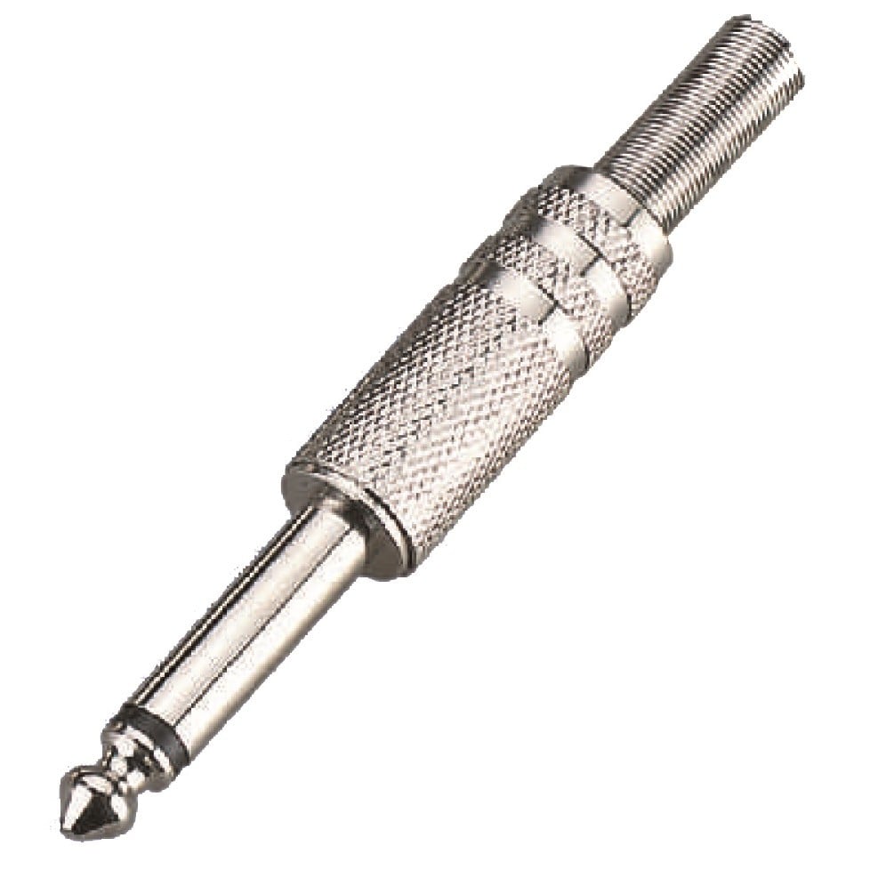 Soundsation Conector metálico SJ011M-B, jack mono de 6,3 mm (caja de 25 unidades) SJ011M-B