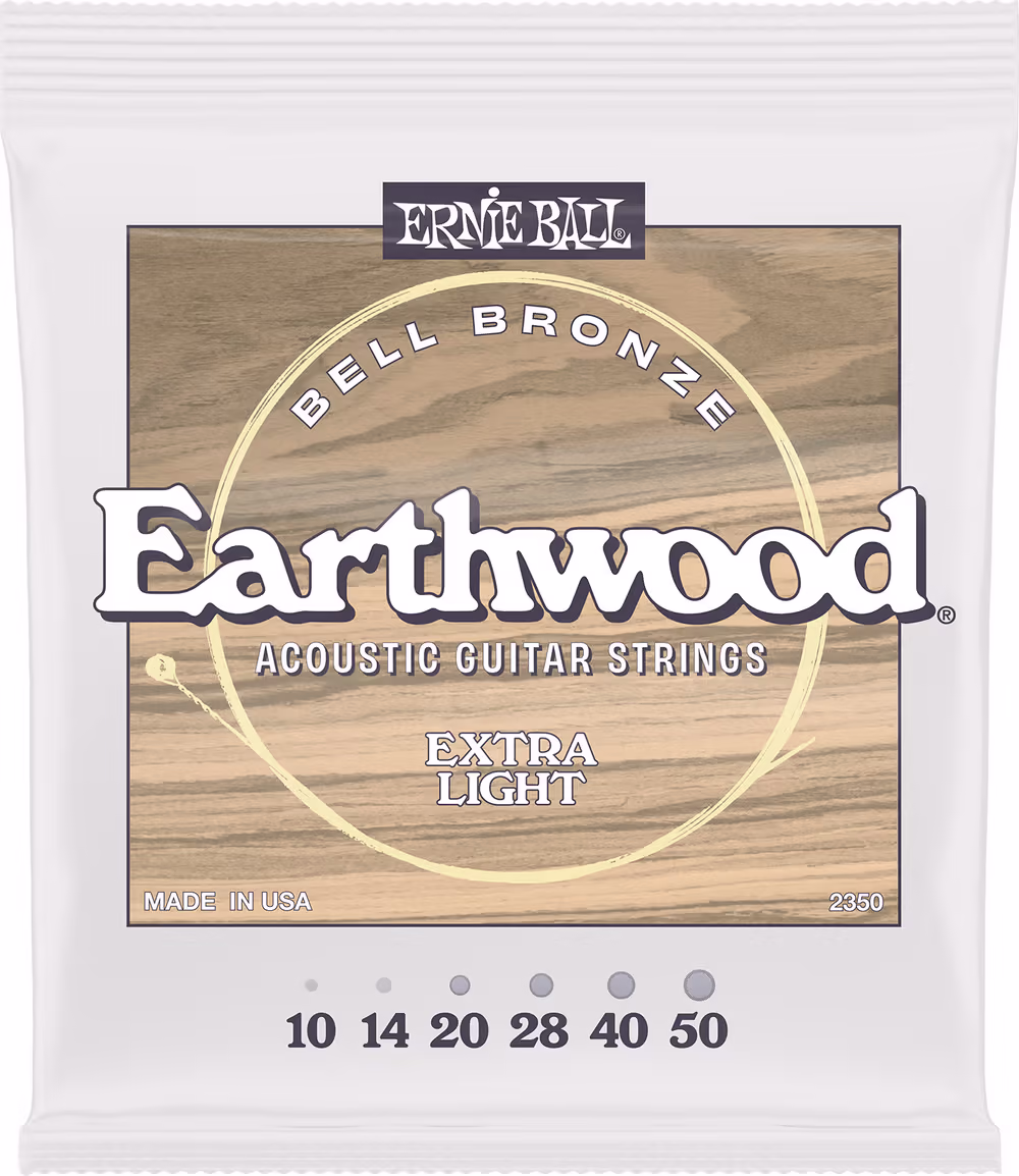 ERNIE BALL Juego Acústica Earthwood Bell Bronze Extra Light 10-50 CEB2350